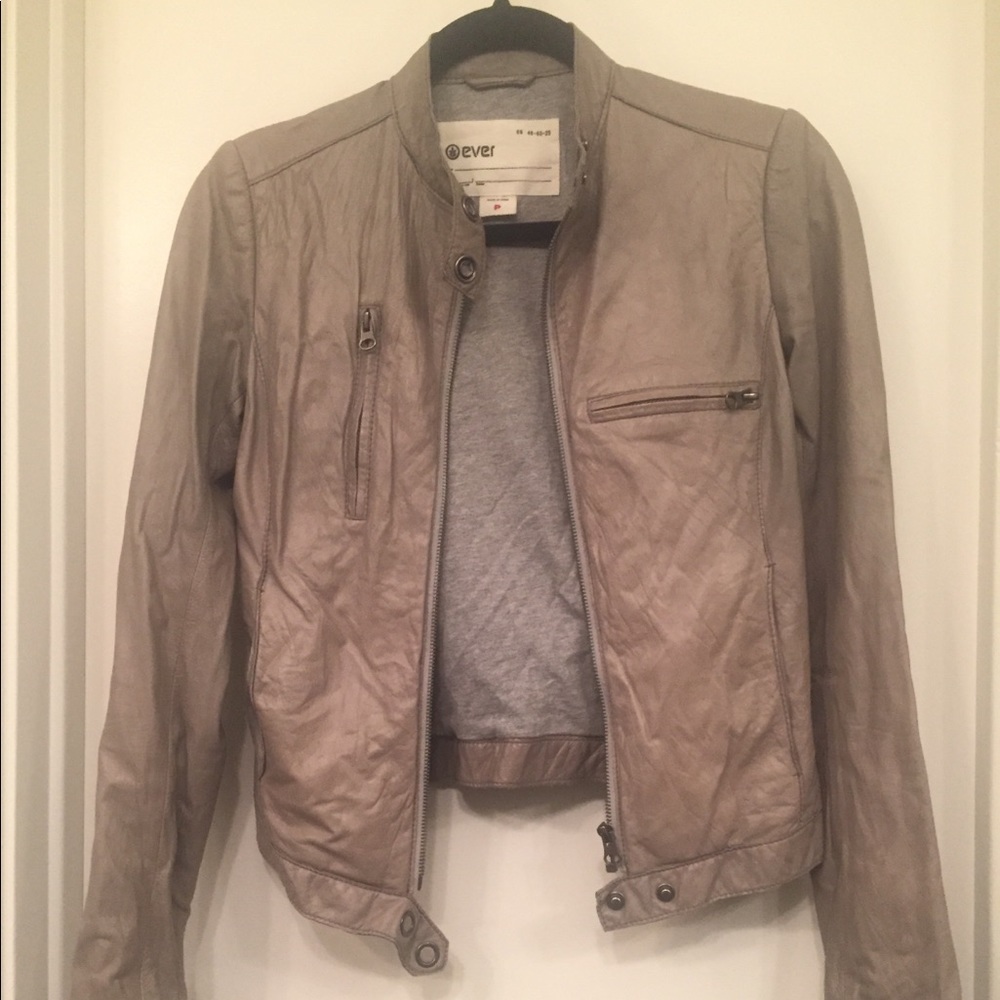 EVER 100% Authentic Leather Moto Biker Jacket